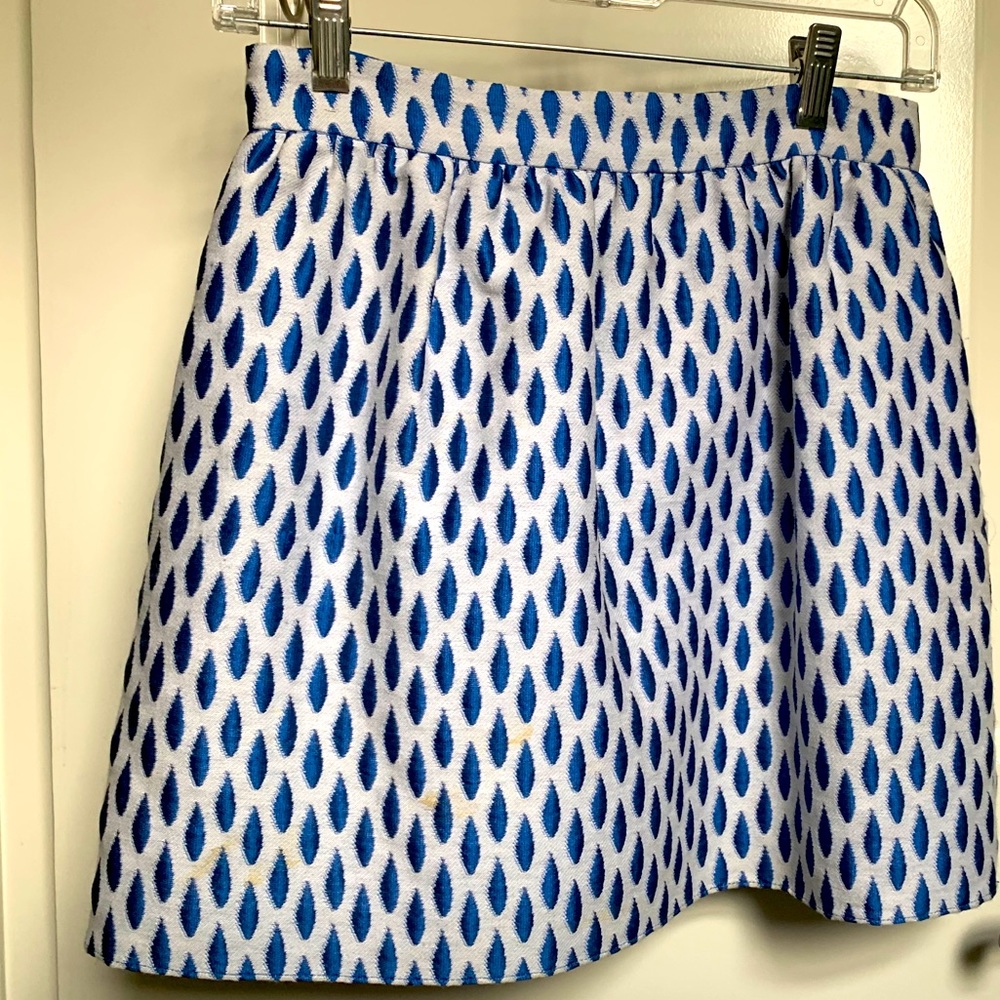 Alice + Olivia Bubbly Blue & White Skirt - Sz 2